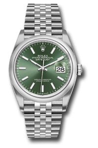 Rolex Steel Datejust 36 Mint Green Index Jubilee