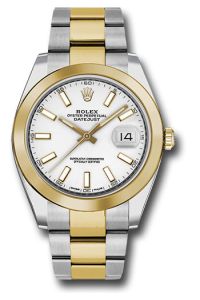 Rolex Yellow Gold & Steel Datejust 41 White Index Oyster