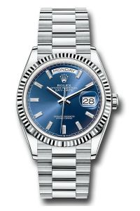 Rolex Platinum Day-Date 36 Blue Diamond
