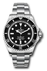 Rolex Oystersteel Deepsea Watch Black Dial