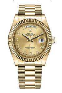 Rolex Yellow Gold Day-Date 41 Champagne Roman