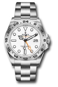 Rolex 42mm Oyster Perpetual Explorer II Stainless Steel Oyster Band White Dial & Tachymeter Bezel