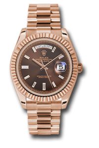 Rolex Everose Gold Day-Date 40 Chocolate Diamond