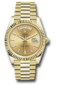 Rolex Yellow Gold Day-Date 40 Champagne Index