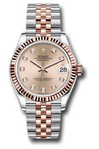 Rolex Steel & Rose Gold Datejust 31 Rose Diamond Jubilee