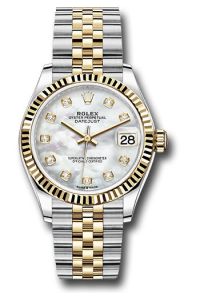Rolex Steel & Yellow Gold Datejust 31 Mother Of Pearl Diamond Jubilee