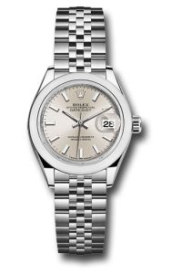 Rolex Steel Lady Datejust 28 Silver Index Jubilee