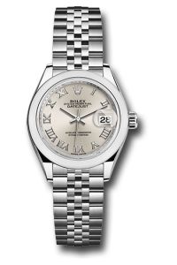 Rolex Steel Lady Datejust 28 Silver Roman Jubilee
