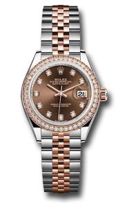 Rolex Steel & Everose Gold Datejust 28 Chocolate Diamond Jubilee Diamond Bezel