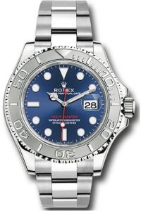 Rolex Men's 40mm Yacht-Master Model 126622 New Style Heavy Band Steel Watch With Platinum Bezel & A Blue Dial 2020 Model - UNUSED