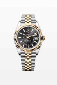 Rolex Yellow Rolesor Sky-Dweller 42 Black Index Dial Jubilee