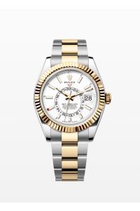 Rolex Yellow Rolesor Sky-Dweller 42 White Index Dial Oyster