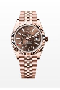 Rolex Everose Gold Sky-Dweller 42 Chocolate Index Dial Jubilee