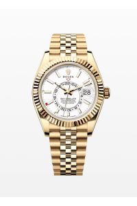 Rolex Yellow Gold Sky-Dweller 42 White Index Dial Jubilee