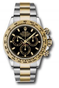 Rolex 40mm Daytona Model 116503 Stainless Steel & 18k Yellow Gold Oyster Band With A Black Index Dial UNUSED