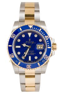 Rolex 40mm Stainless Steel & 18K Gold New Style Heavy Band Ceramic Submariner Model 116613 Rolex Blue Diamond Dial - UNUSED