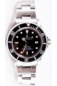 Rolex Sea Dweller Model 16600 Stainless Steel Watch Oyster Band Black Face Manufactured in the 1990's
