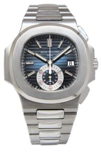 Patek Philippe 5980 40.5mm Nautilus Chronograph Steel Blue Dial
