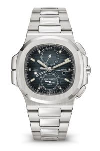 Patek Philippe 5990 40.5mm Nautilus Travel Time Chronograph Blue Dial